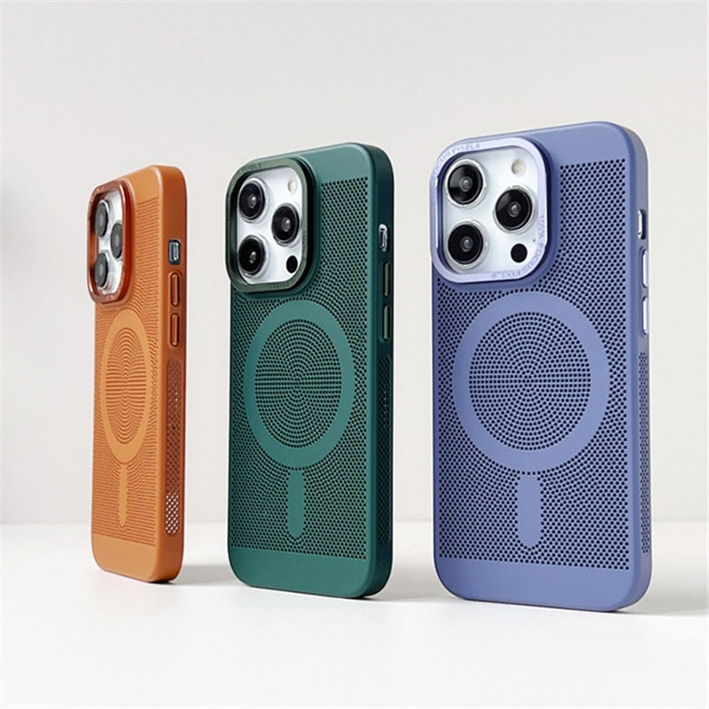 iPhone 14 Series Heat Dissipation Breathable Cooling Case With Camera Bumper