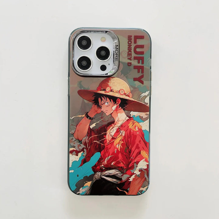 iPhone 15 Series One Piece Luffy Anime Case With Camera Bumper