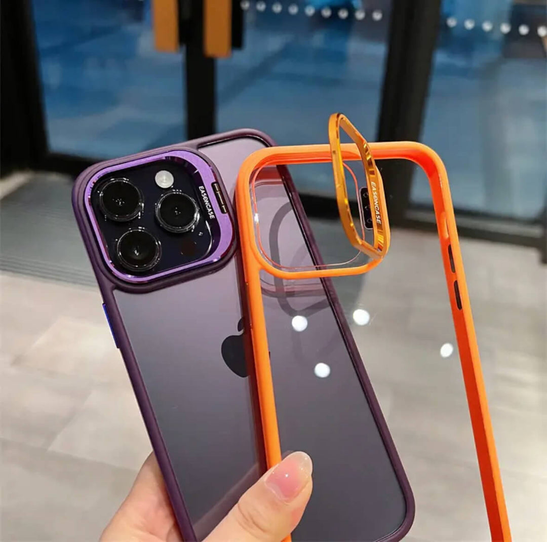 iPhone 11 Series Kickstand Case With Luxury Invisible Camera Lens Metal Ring