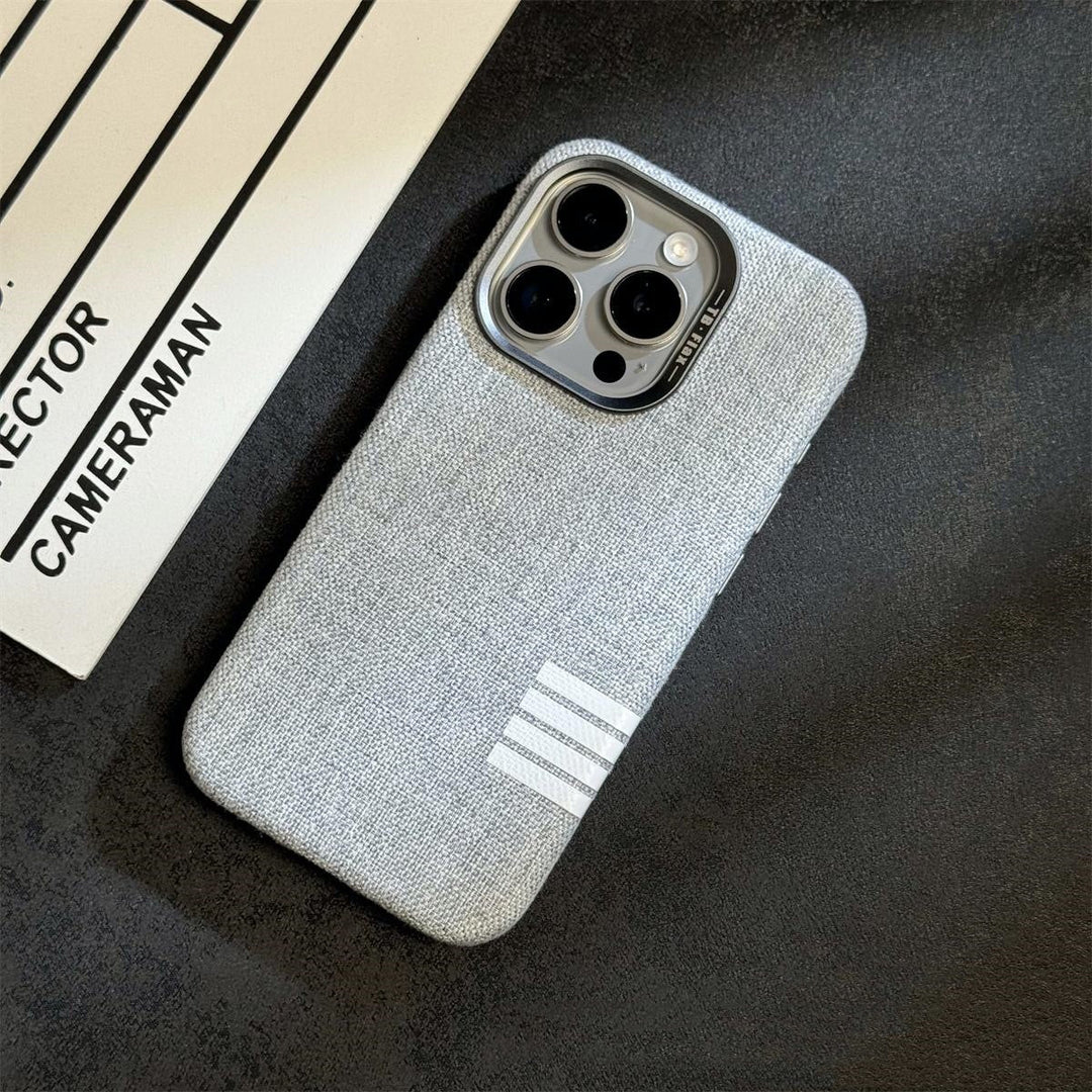 iPhone 13 Series Retro Linen Denim Design Magnetic Case
