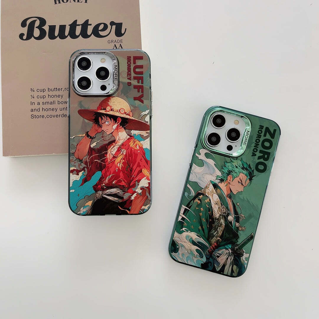 iPhone 14 Series One Piece Luffy Anime Case With Camera Bumper