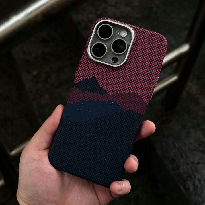 iPhone Series Cloud Patten Carbon Fiber Attractive Case With Camera Bumper