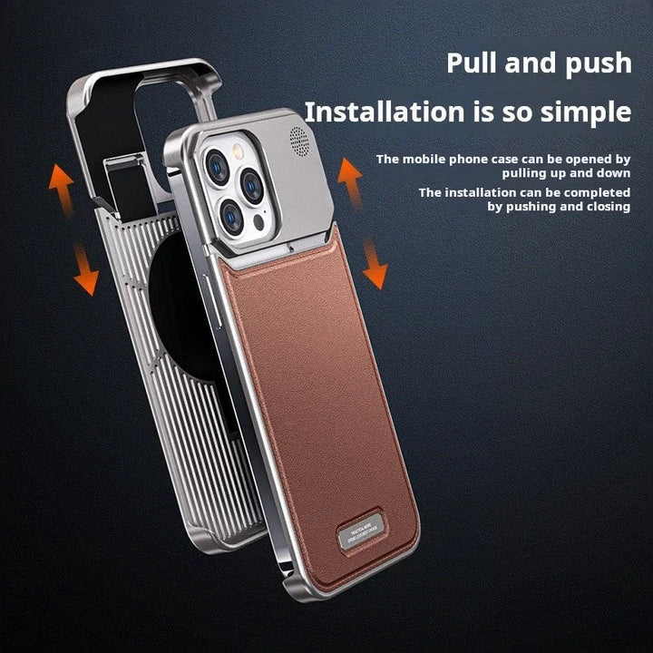 iPhone 13 Series Leather Aromatherapy Metal Case