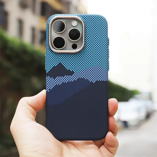 iPhone Series Carbon Fiber Attractive Case With Camera Bumper