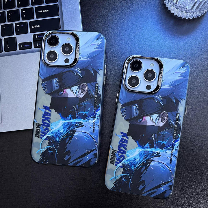 iPhone 14 Series One Piece Kakashi Anime Case With Camera Bumper