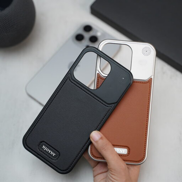 iPhone 14 Series Leather Aromatherapy Metal Case