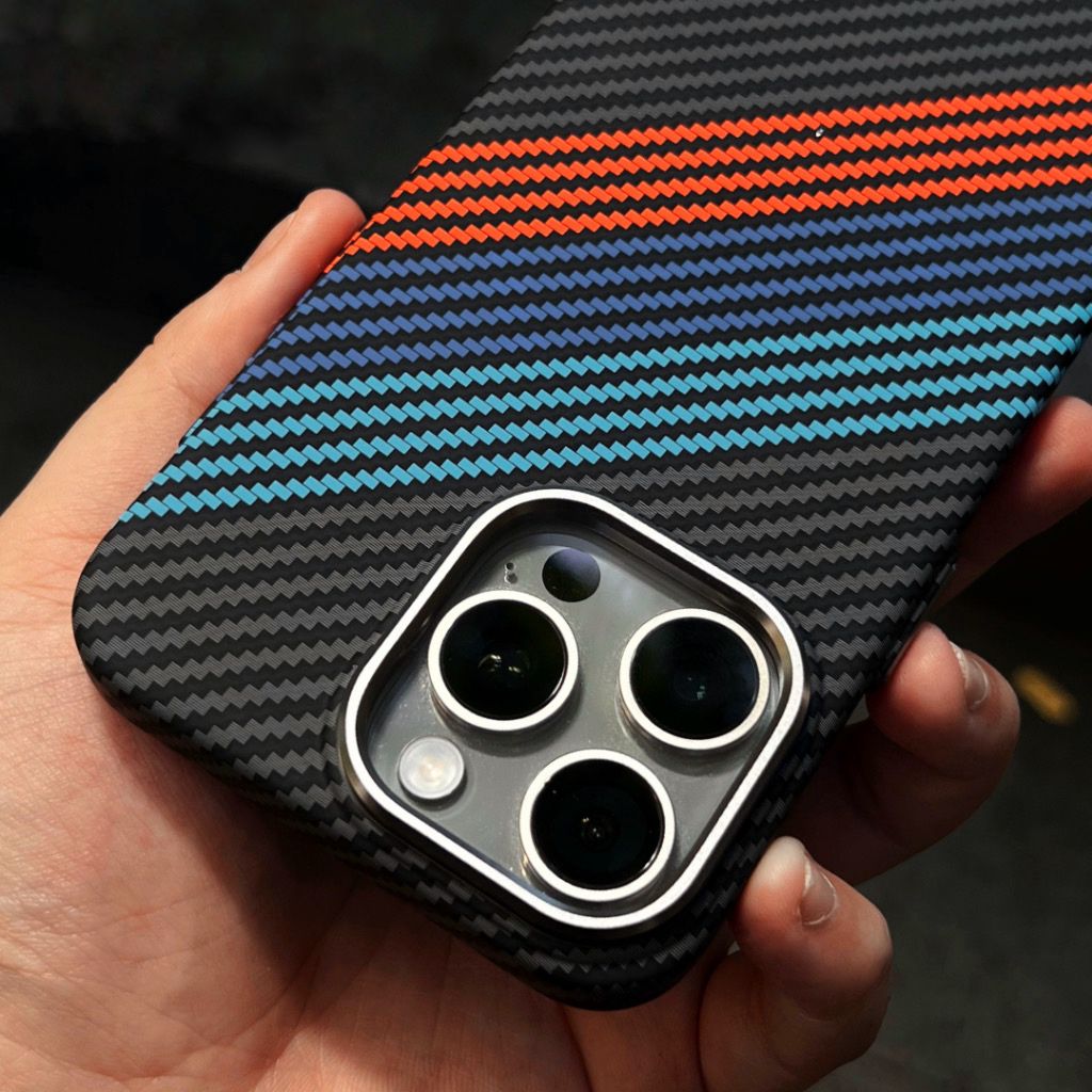 iPhone 15 Series BMW Carbon Fiber Attractive Case With Camera Bumper