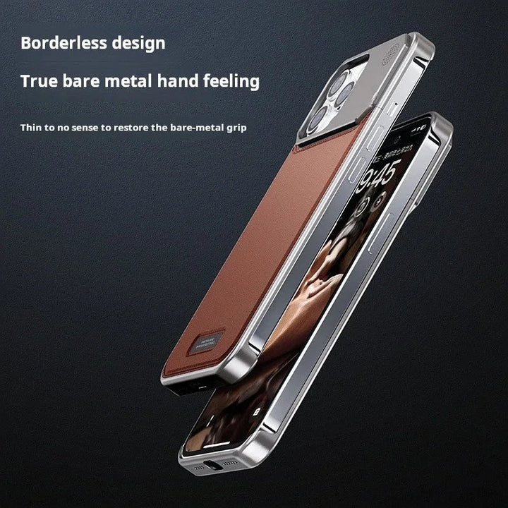 iPhone 13 Series Leather Aromatherapy Metal Case