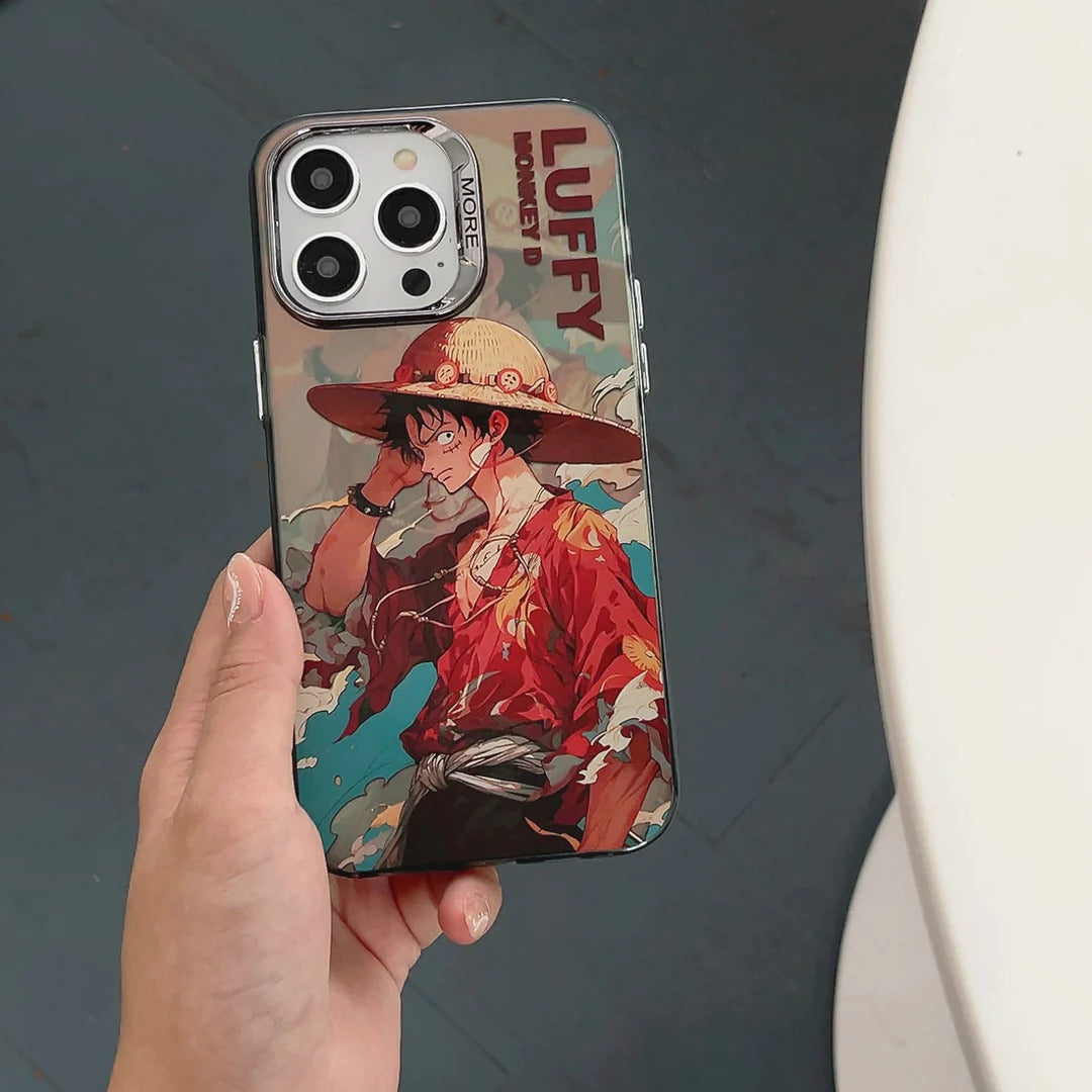 iPhone 13 Series One Piece Luffy Anime Case With Camera Bumper
