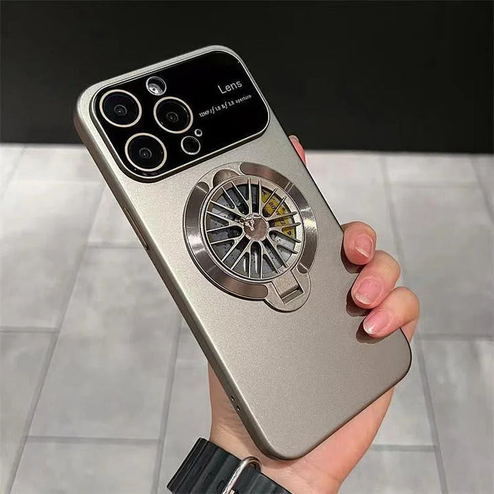 iPhone 13 Series Gyroscope Rotation Magnetic Stand Case With Camera Protection