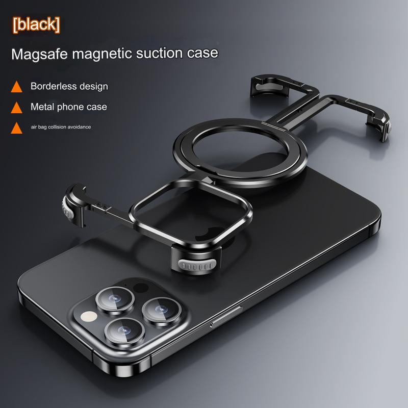 iPhone Series Magsafe Wireless Charging Ring Holder Frameless Case