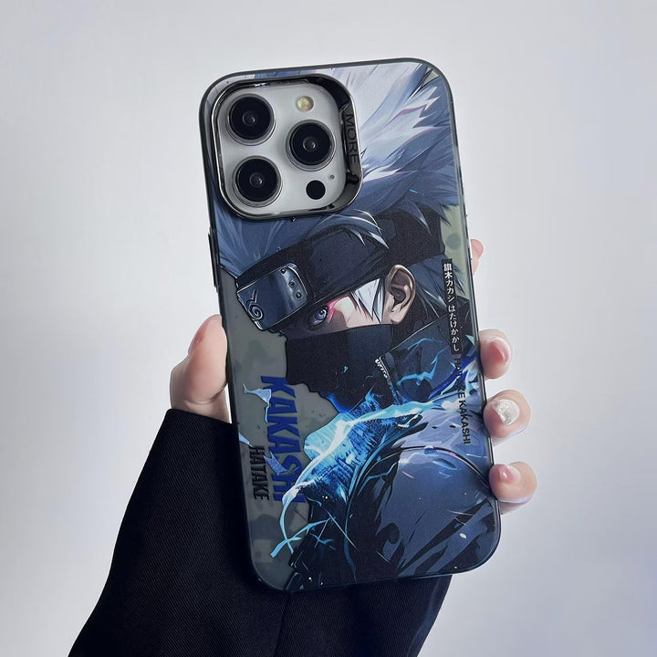 iPhone 14 Series One Piece Kakashi Anime Case With Camera Bumper