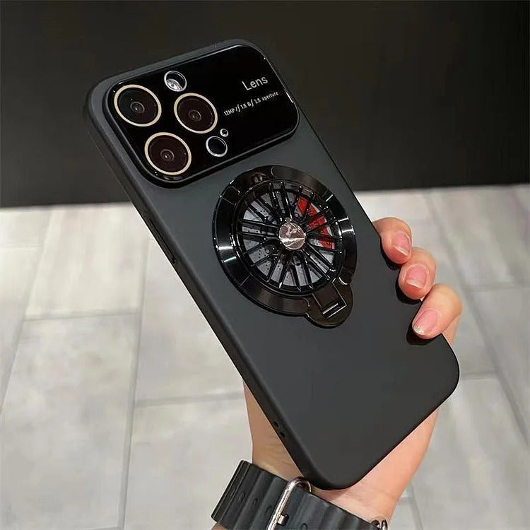 iPhone 14 Series Gyroscope Rotation Magnetic Stand Case With Camera Protection