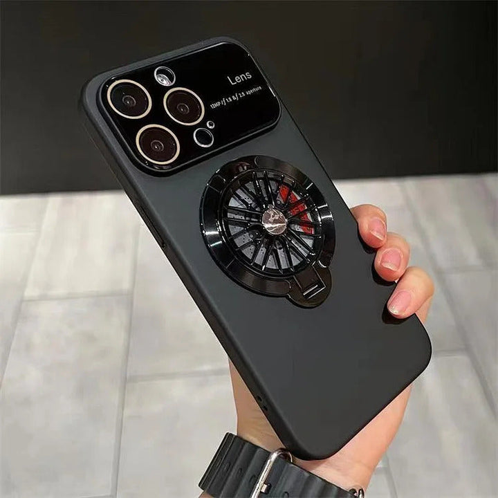 iPhone 13 Series Gyroscope Rotation Magnetic Stand Case With Camera Protection