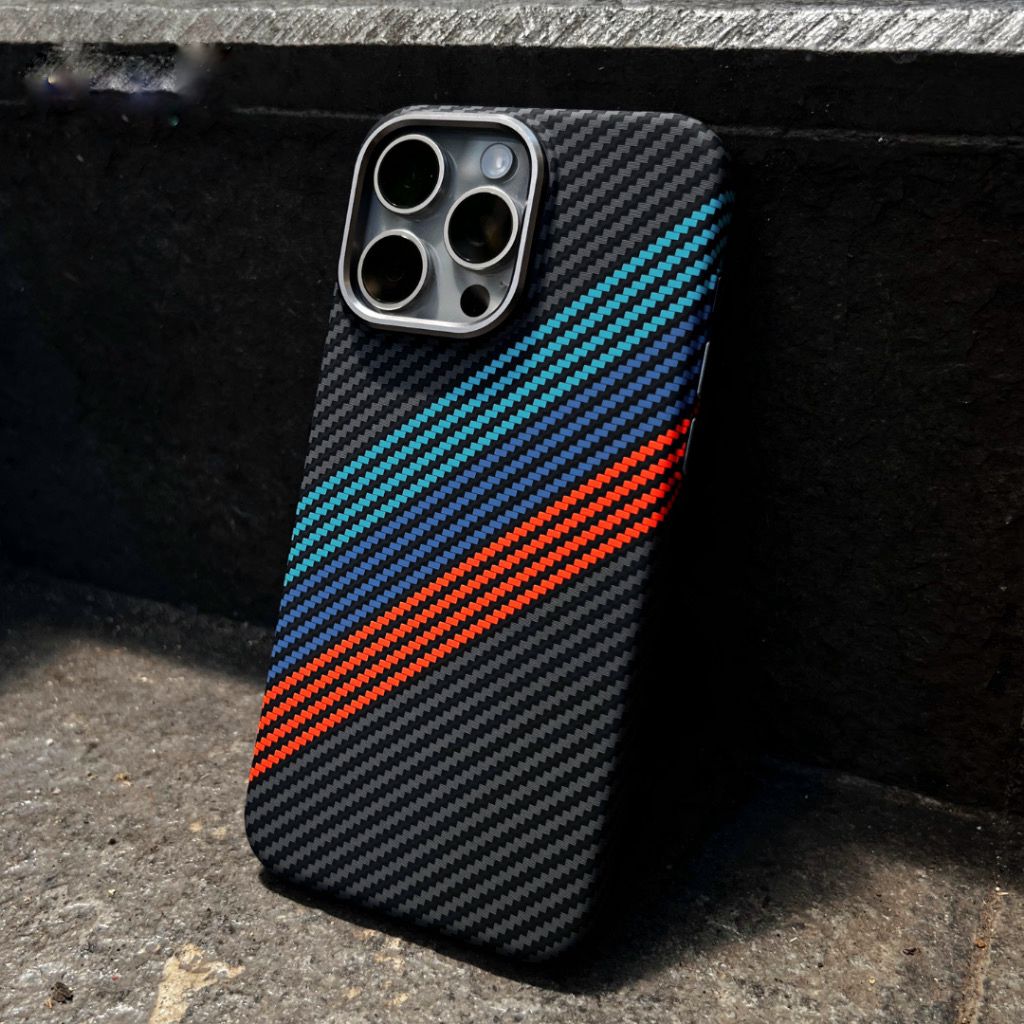 iPhone 14 Series BMW Carbon Fiber Attractive Case With Camera Bumper