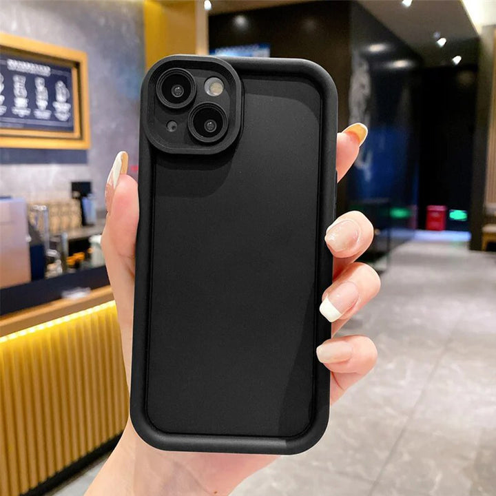 iPhone Series Round Frame Silicone Case With Camera Protection