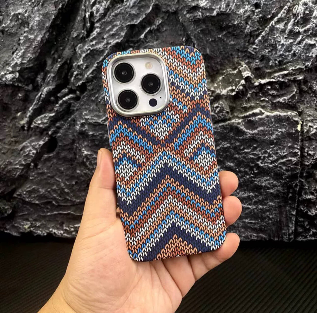 iPhone 14 Series Creative Design Carbon Fiber Attractive Case With Camera Bumper