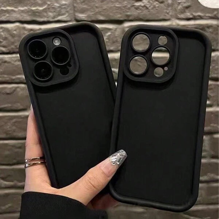 iPhone Series Round Frame Silicone Case With Camera Protection