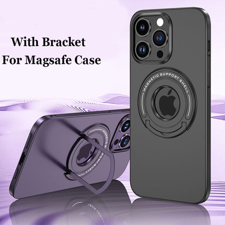 iPhone 15 Series Luxury Magnetic Shell Case With Metal Stand