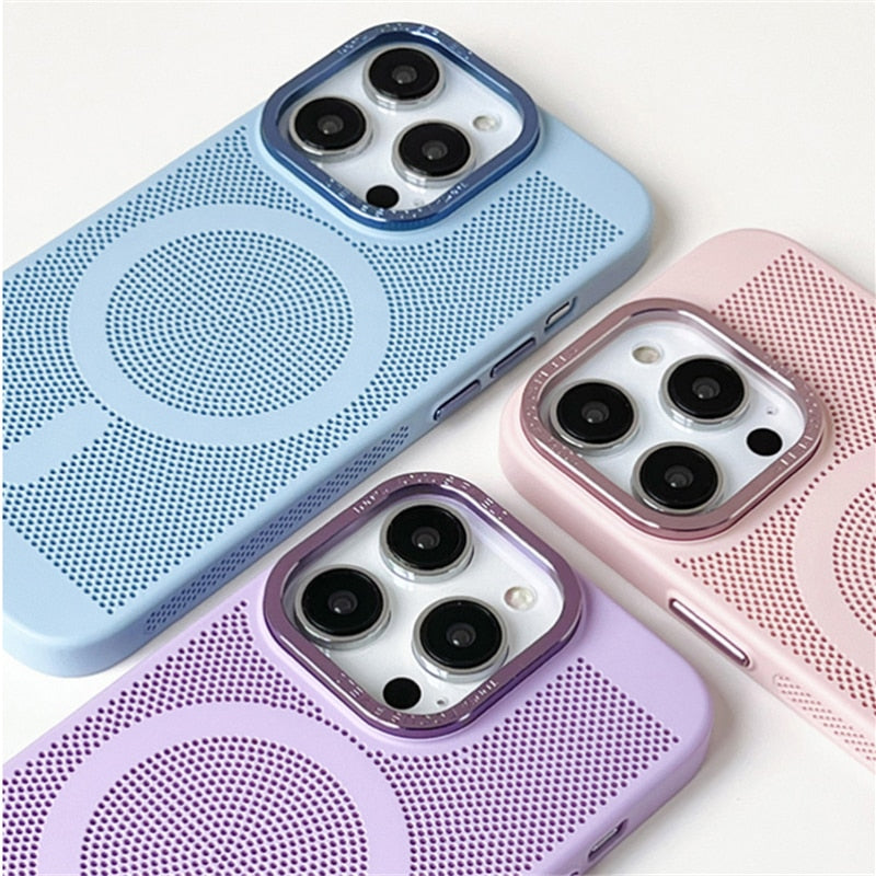 iPhone 14 Series Heat Dissipation Breathable Cooling Case With Camera Bumper