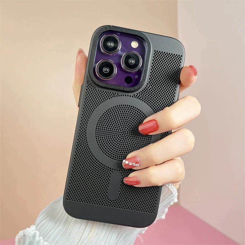 iPhone 12 Series Heat Dissipation Breathable Cooling Case With Camera Bumper