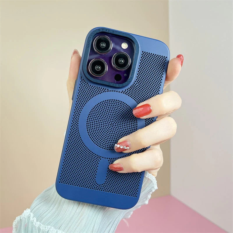 iPhone 14 Series Heat Dissipation Breathable Cooling Case With Camera Bumper