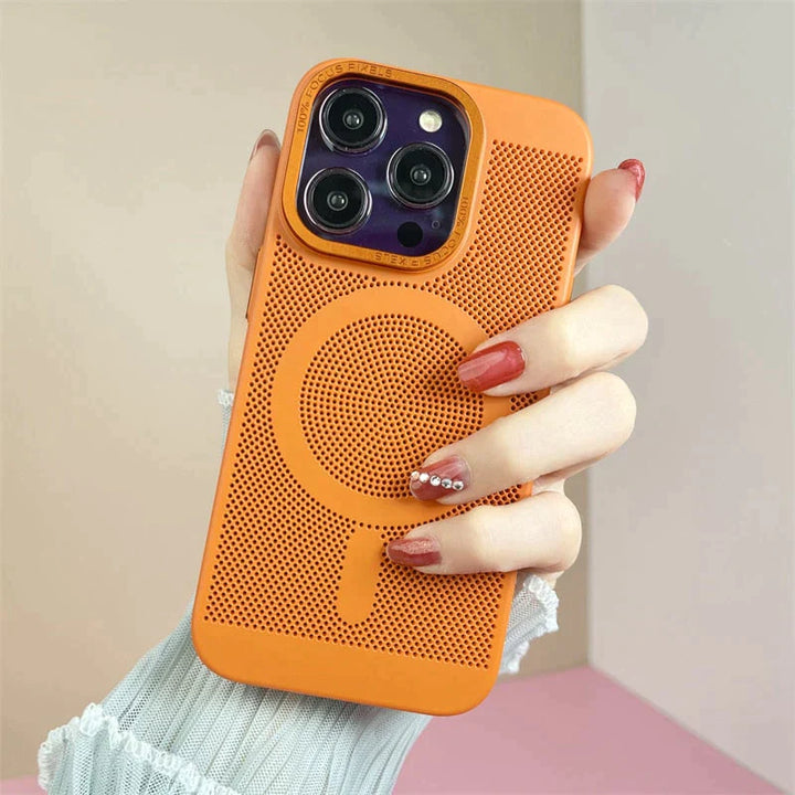 iPhone 15 Series Heat Dissipation Breathable Cooling Case With Camera Bumper