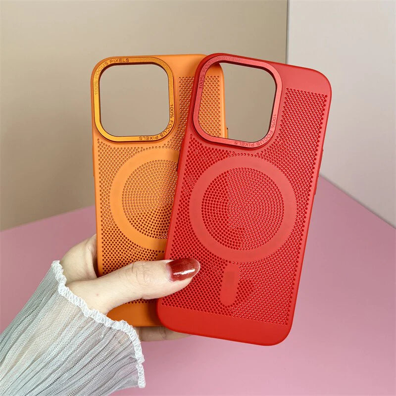 iPhone 14 Series Heat Dissipation Breathable Cooling Case With Camera Bumper