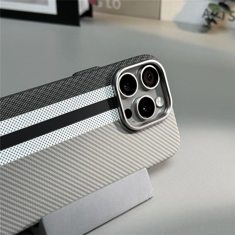 iPhone Series LuxoLife Carbon Fiber Attractive Case With Camera Bumper