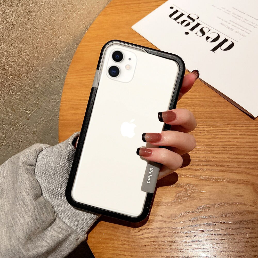 iPhone Series Soft TPU Bumper Frame Edge Protection Case With Camera Protection