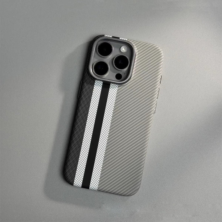 iPhone 14 Series LuxoLife Carbon Fiber Attractive Case With Camera Bumper