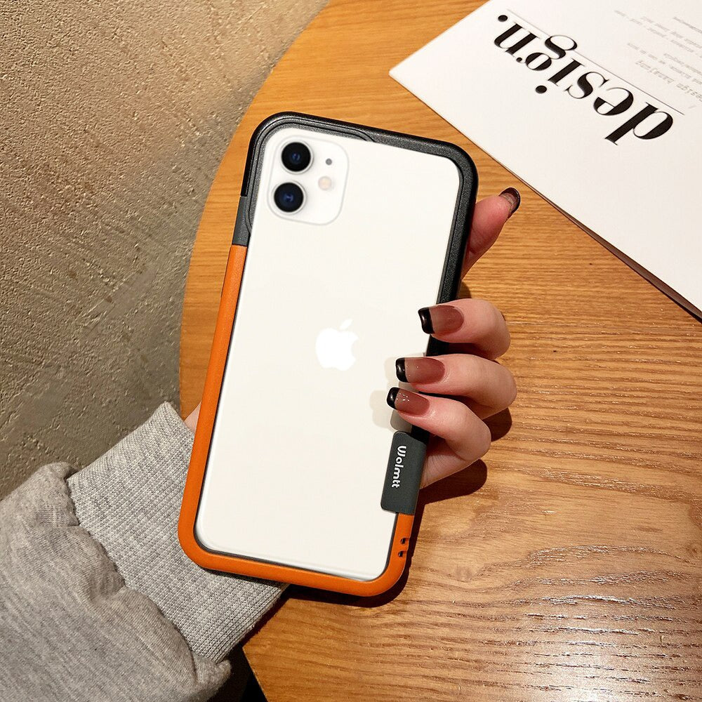 iPhone 12 Series Soft TPU Bumper Frame Edge Protection Case With Camera Protection