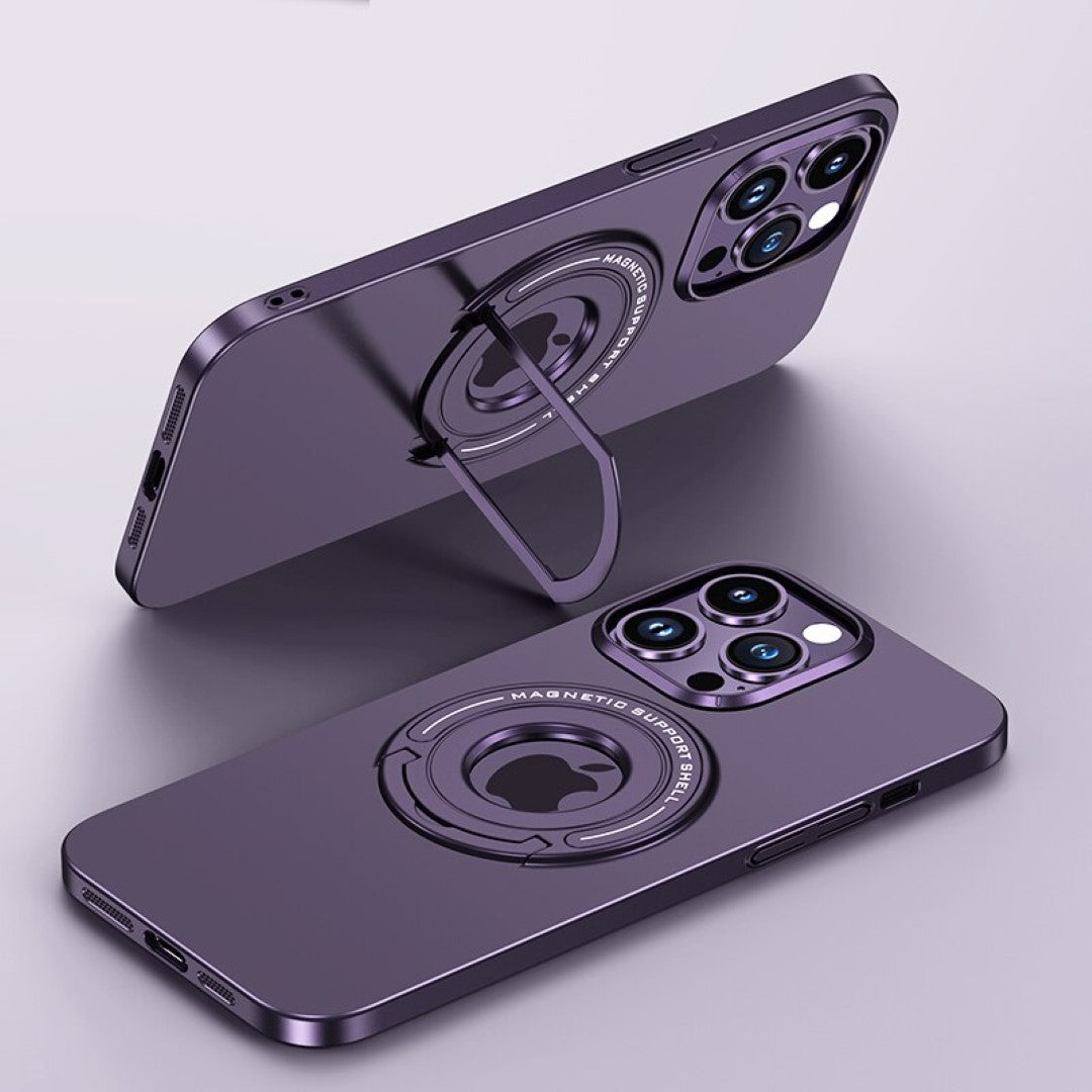 iPhone Series Luxury Magnetic Shell Case With Metal Stand