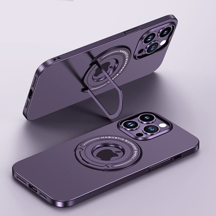 iPhone 13 Series Luxury Magnetic Shell Case With Metal Stand