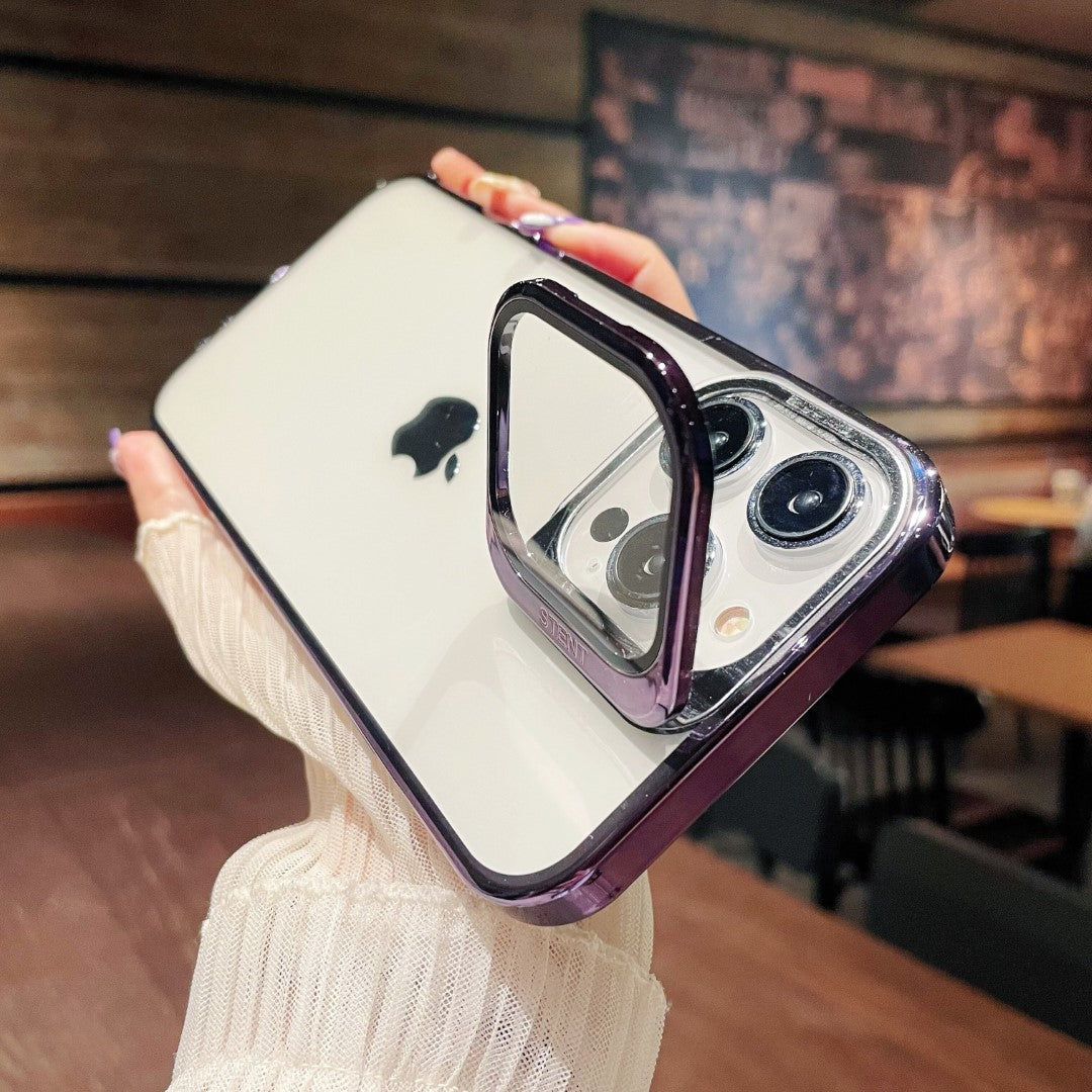 iPhone 14 Series Camera Glass Lens Protector Kickstand Case