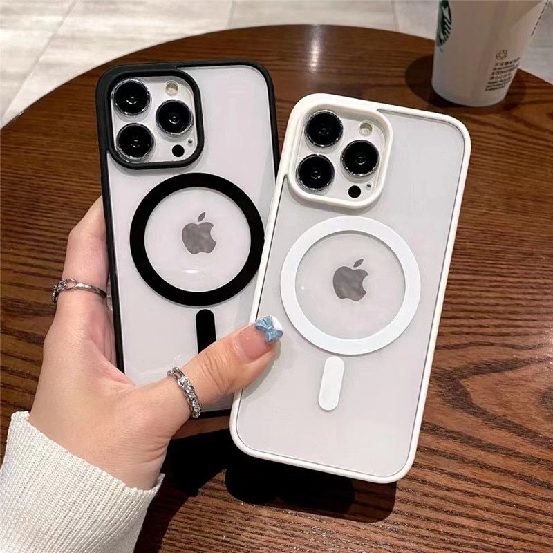 iPhone 11 Series Magsafe Magnetic Wireless Charging Transparent Hard Case With Camera Bumper