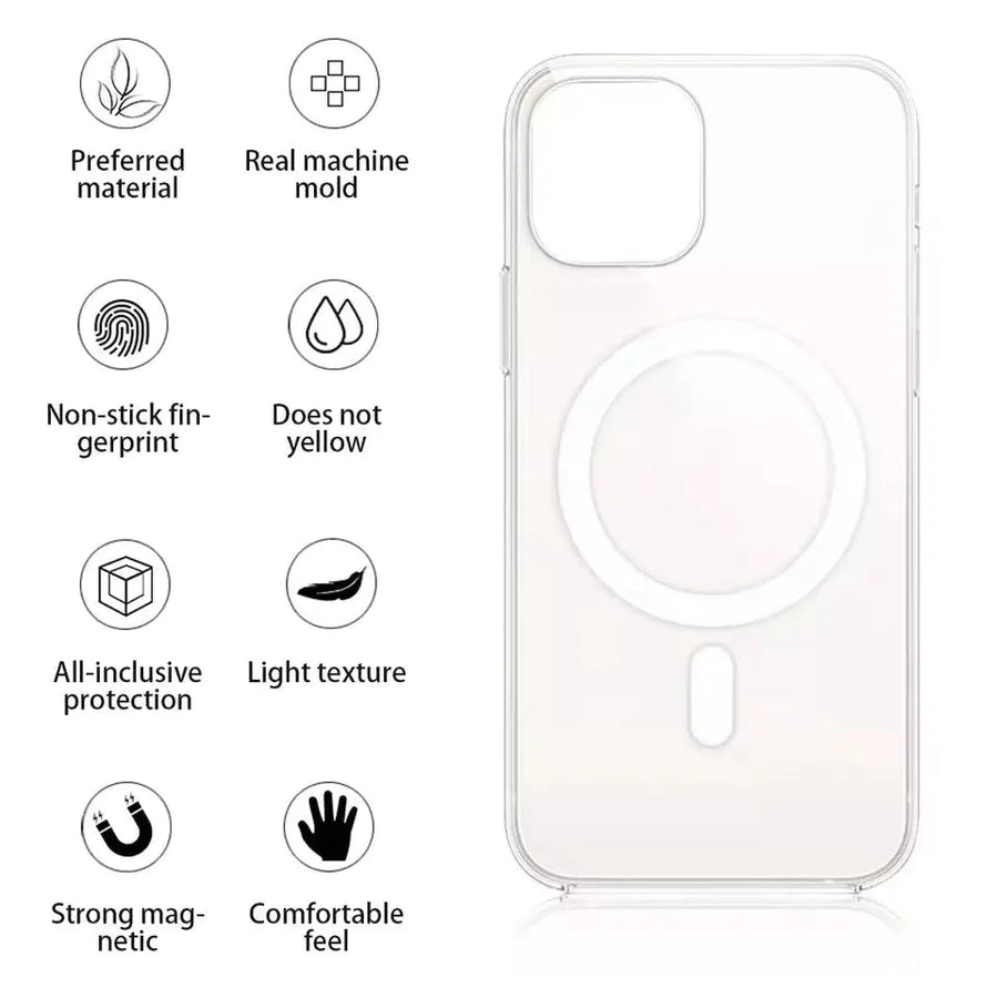 iPhone 12 Series Magsafe Transparent Shockproof Clear Case
