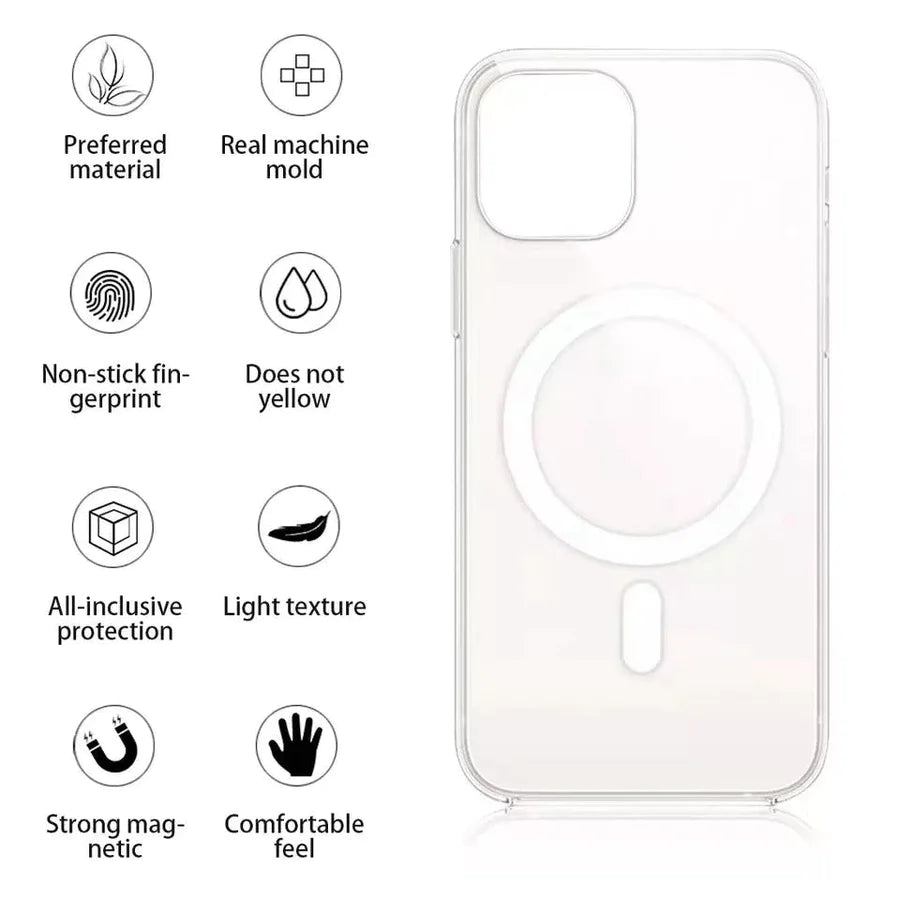 iPhone 14 Series Magsafe Transparent Shockproof Clear Case