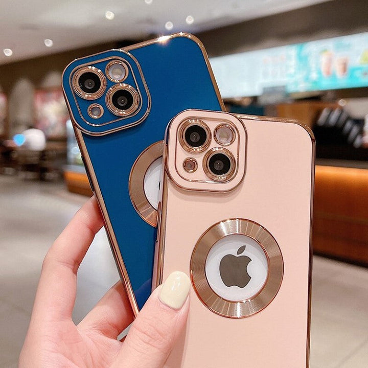 iPhone 12 Series Electroplating Case Side Crome with camera glass