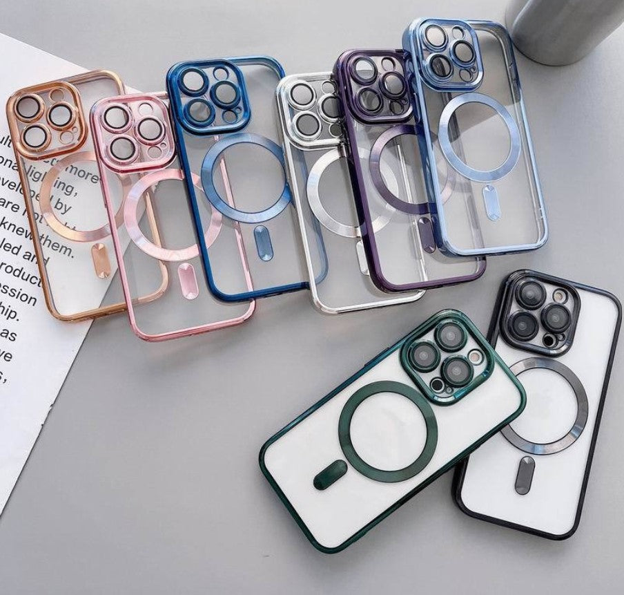 iPhone 14 Series Magsafe Plating Luxury Soft Magnetic protection Case