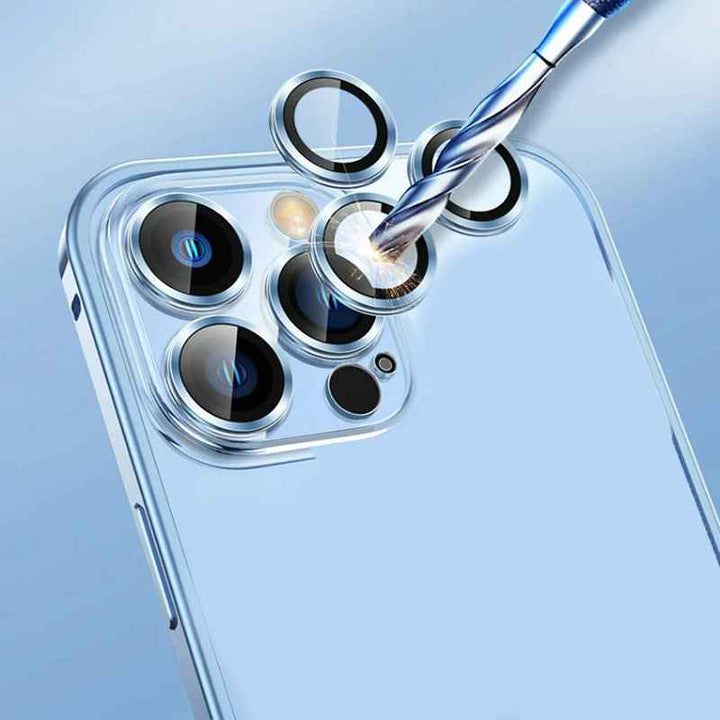iPhone Series Slim Metal Lock case with Camera Lens Protector