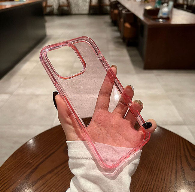 iPhone 14 Series Luxury Bling Glitter Bumper Clear Case