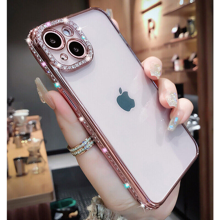 iPhone 14 Series Luxury Bling Diamond Clear Case Cover