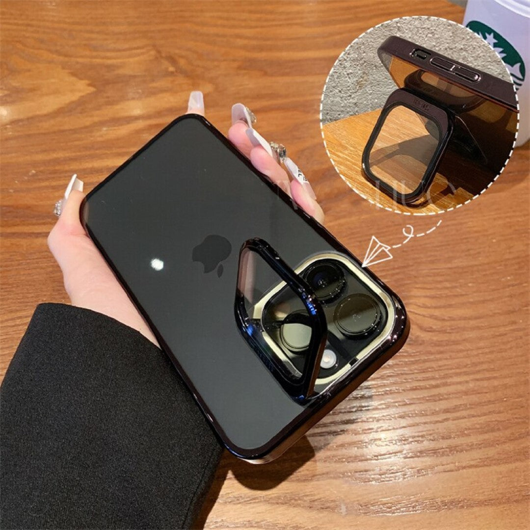 iPhone Series Camera Glass Lens Protector Kickstand Case